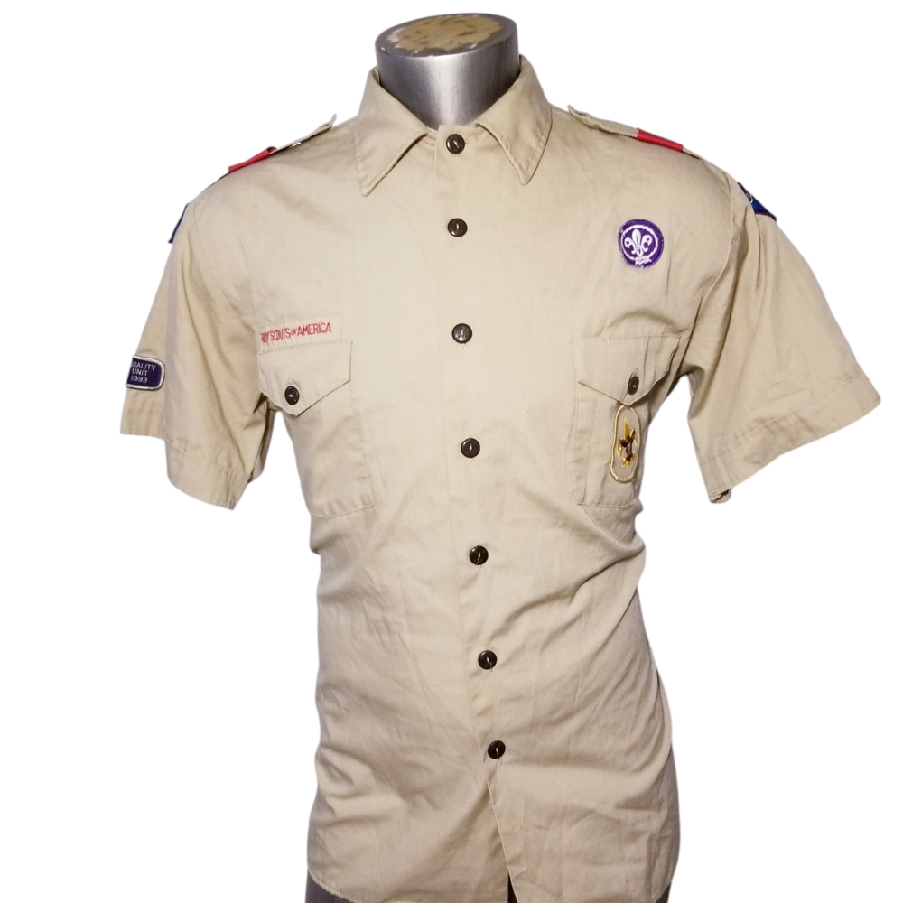 Beige Short Sleeve Uniform Shirt by boy scout of america